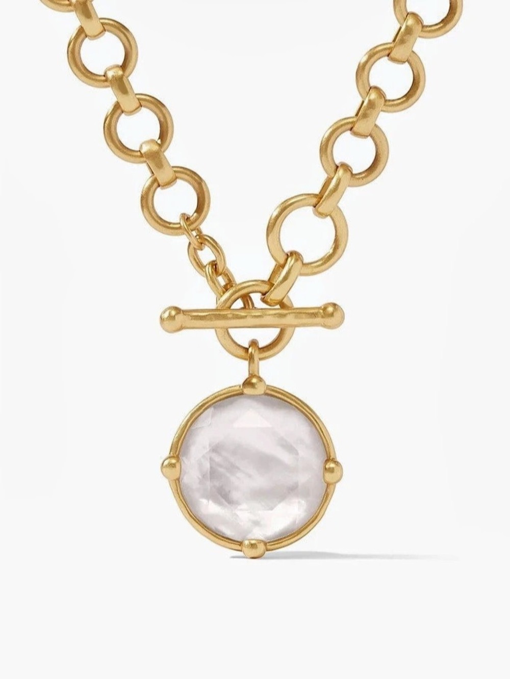 Julie Vos Honeybee Demi Statement Necklace Gold-Tone Toggle Pendant Necklace